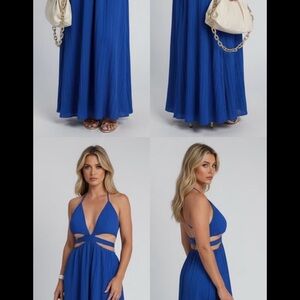 Elegant Blue Maxi Dress